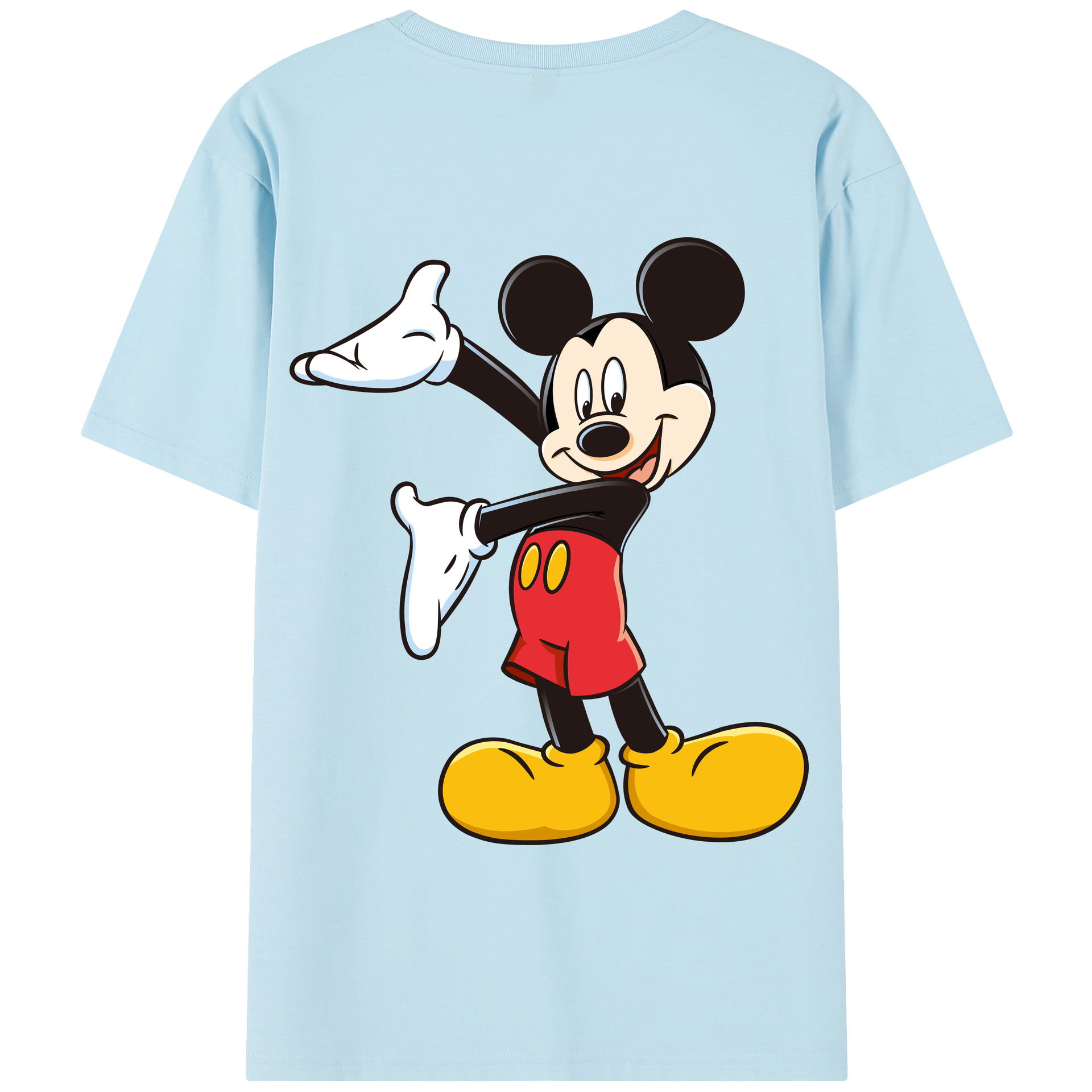 （画像用） ミッキーマウス Mickey Mouse 綿100％半袖Tシャツ（背面プリント）